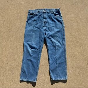 Y2K Men’s Dickies Relaxed Baggy Carpenter Blue Jeans Utility Workwear Fits 37x28